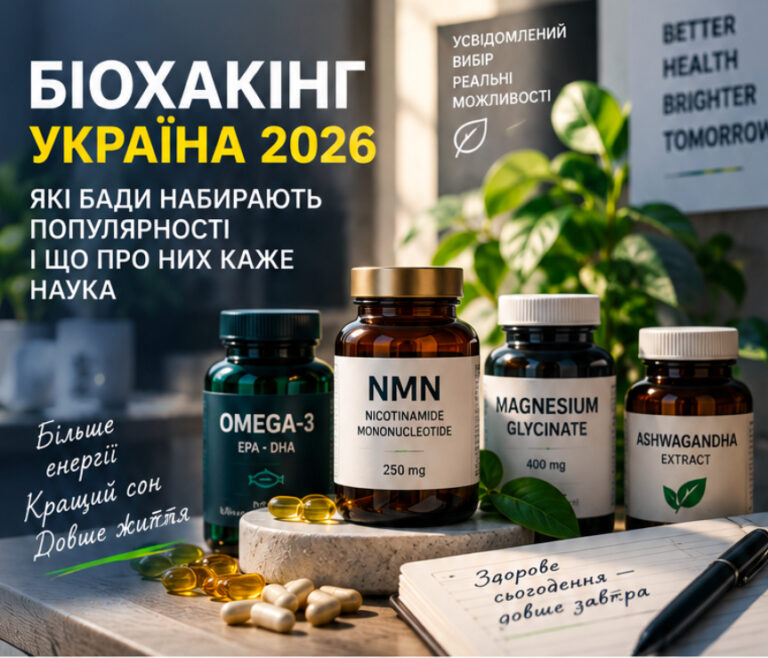 Біохакінг і нові БАДи в Україні: які добавки набирають популярності та що про них каже наука